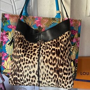 Tory Burch Ivy leopard hobo bag